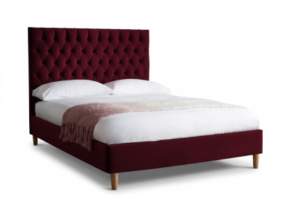 Red Chesterfield Bed Upholstered Bed Double Bed Big XXL Designer Luxury Bed