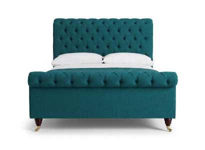 Turquoise Chesterfield double bed designer bedroom upholstered beds