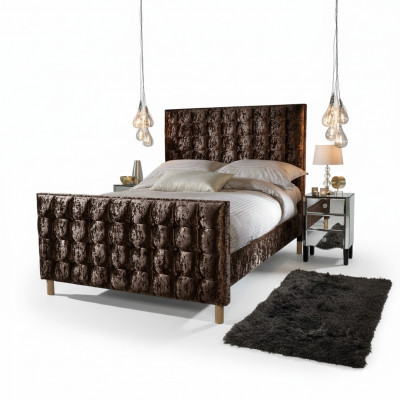 Chesterfield Bett Upholstered Bed Double Bed Beds Big XXL Designer Luxury Bed Velvet
