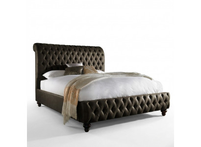 Chesterfield Textile Bed Bedroom Beds Double Upholstered 140/160/180/200 cm