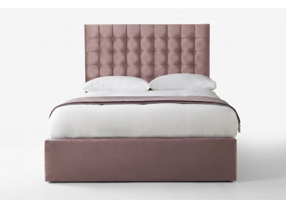 Pink designer Chesterfield double bed, designer bedroom bed