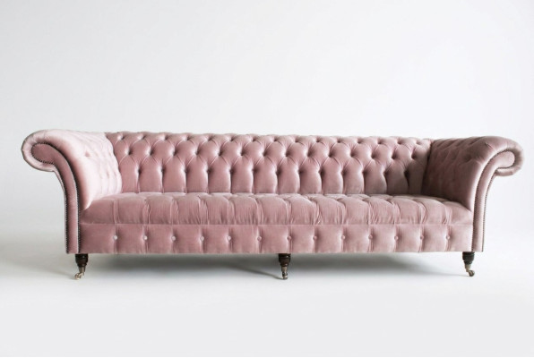 Chesterfield Couch XXL big sofa couches velvet leather fabric upholstery 4-seater new