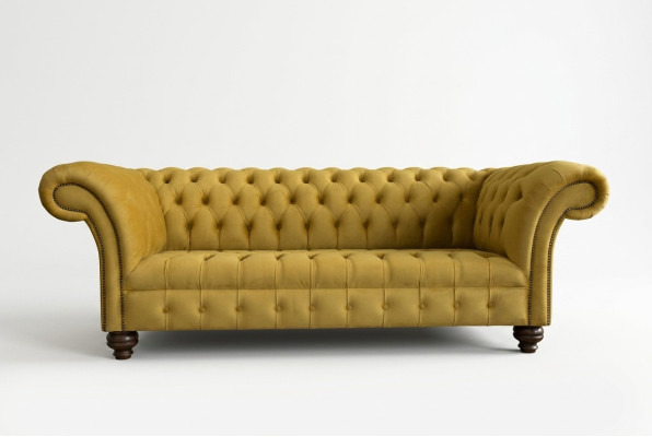 Textile Sofa 3-Seater Sofa Upholstered Sofas Design Luxury Couch Furniture Three-Seater New