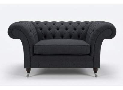 Couch Upholstery Design Sofa Black Black 1.5-seater Seat Sofas Furniture Chesterfield