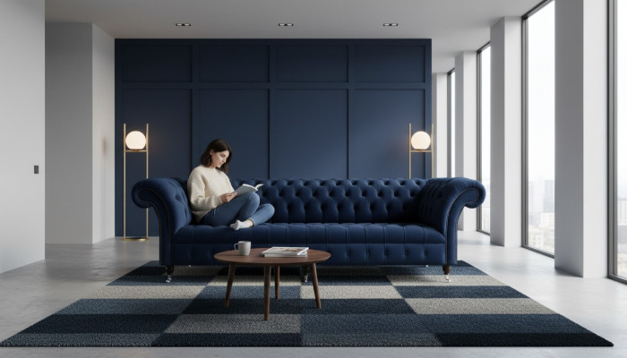 Chesterfield Sofa Velvet Four-Seater Design Sofas Upholstered Couches Couch Velvet 265cm