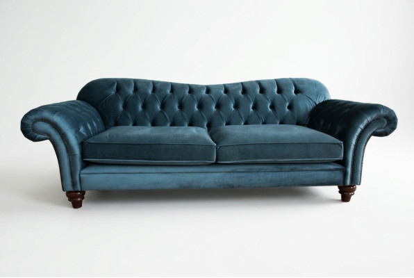 Chesterfield 4-seater couch upholstered fabric couches living room sofa