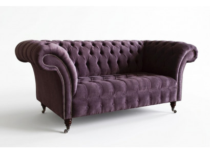 Sofa 2-seater Chesterfield design relax sofas upholstered modern couches purple new