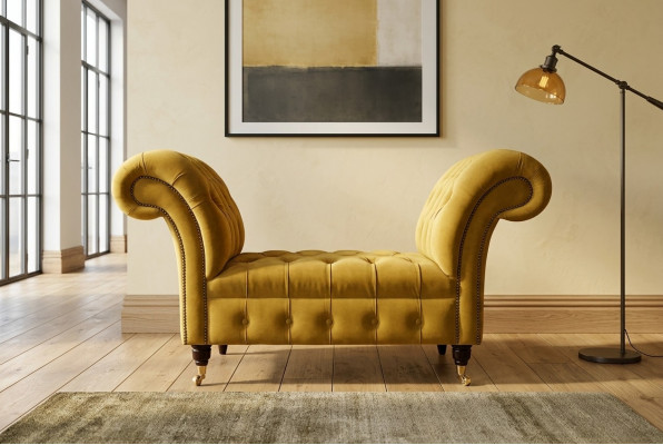 Chesterfield Sofa 1.5 SEATER Upholstered Designer Couches Sofa Set Bench Seat