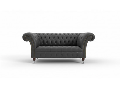 Chesterfield 2-seater sofa leather couch upholstery seating suite loveseat new