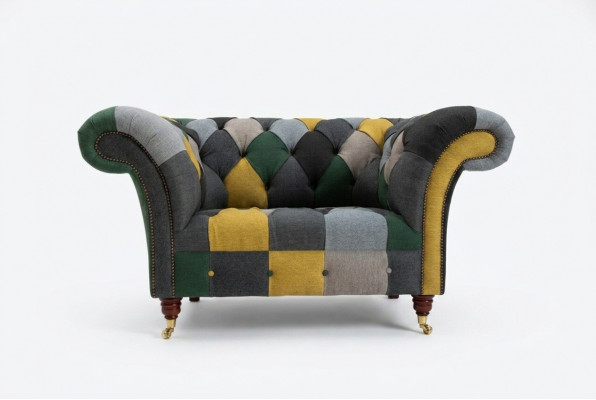 Colorful Chesterfield Single-Seat Modern Living Room Armchair