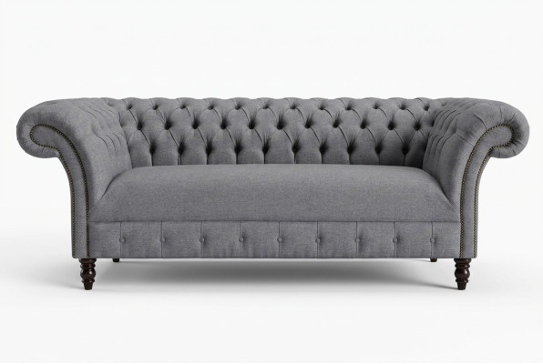 Chesterfield 3-seater upholstered couch leather sofa couches fabric modern style material
