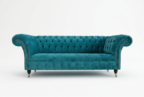 Chesterfield Original Sofa Couch Textile Sofas Couches Upholstery Fabric New