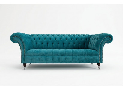 Chesterfield Original Sofa Couch Textile Sofas Couches Upholstery Fabric New