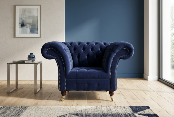 Armchair Design Couch Sofa Seat Velvet Lounge Club Upholstery Luxury Wing Chair Relax