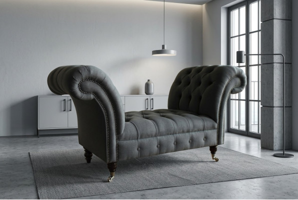 Chesterfield Sofa 1.5 SEATER Upholstered Designer Couches Sofas Set Bench Seat