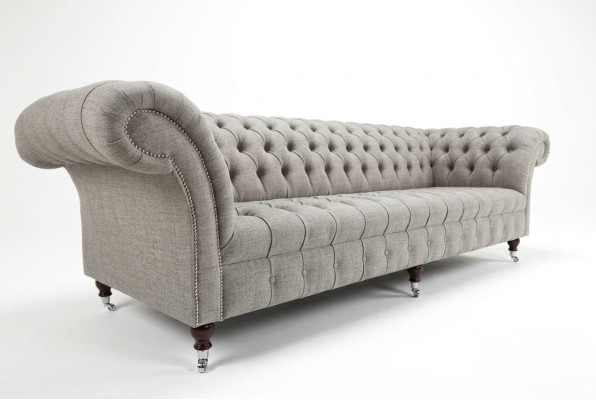 Textile sofa fabric couch Chesterfield big sofas XXL couches seat 265cm upholstery