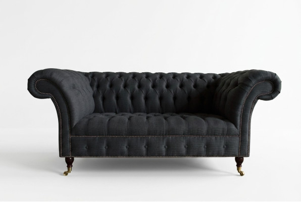 Textile sofa fabric couch Chesterfield big sofas XXL seat cushion 185cm couches