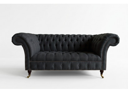 Textile sofa fabric couch Chesterfield big sofas XXL seat cushion 185cm couches