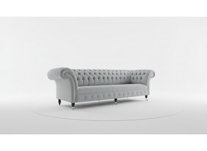 Textile sofa fabric couch Chesterfield big sofas XXL couches seat upholstery 265cm