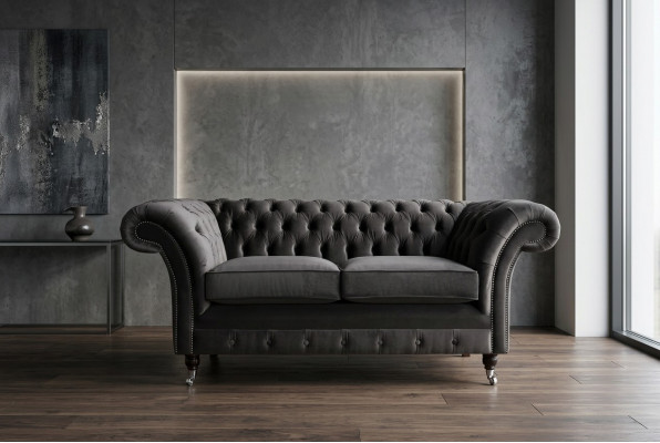 Chesterfield Sofa 2-Seater Upholstered Design Couches Sofas Set NEW Two-Seater