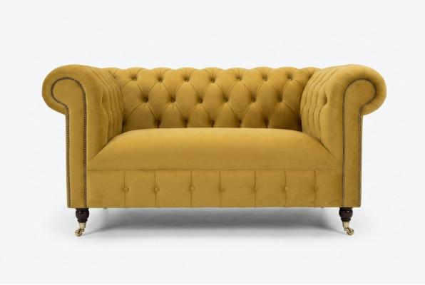Sofa 2 Seater Design Sofas Upholstery Modern Seating Fabric Textile Two-Seater New