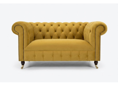 Sofa 2 Seater Design Sofas Upholstery Modern Seating Fabric Textile Two-Seater New