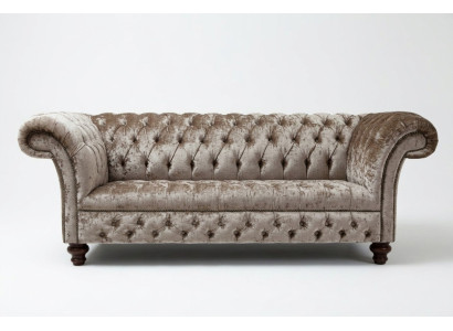 Design Three-Seater Couch Upholstered Sofa Modern 3-Seater Sofas Room Furniture Gray