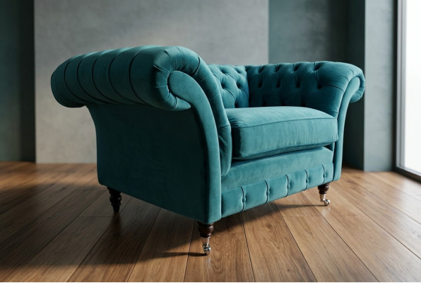 Chesterfield Sofa Suite Upholstery Set 1.5-Seater Sofas Classic Single Seater