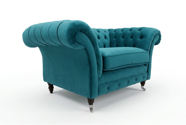 Chesterfield Sofa Suite Upholstery Set 1.5-Seater Sofas Classic Single Seater