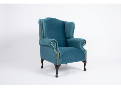 Wingback chair, Chesterfield sofa, couch upholstery, 1-seater armchair, sofas, textile, turquoise.
