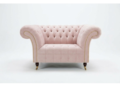 Chesterfield armchair TV couch 1-seater sofa fabric couches new textile upholstery