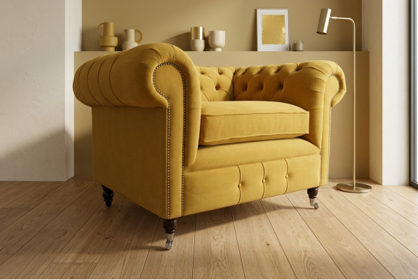 Luxury Lounge TV Club Upholstered Seat Armchair Design Couch Sofa Chesterfield
