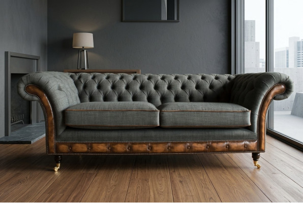 Noble Chesterfield three-seater living room sofa