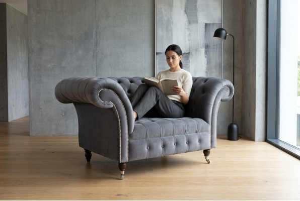 Chesterfield Sofa Couch Upholstered Suite 1.5-Seater Sofas Classic Armchair