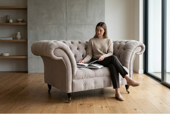 Sofa Chesterfield Sofas Couch Upholstery Set Fabric Leather 1.5-Seater Single-seater