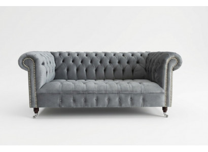 Chesterfield 3-seater designer sofa upholstery sofas couches fabric textile three-seater