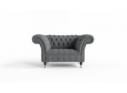 Chesterfield Design Fabric Couch Armchair 1.5 Seater Upholstery Sofas Lounge New Club