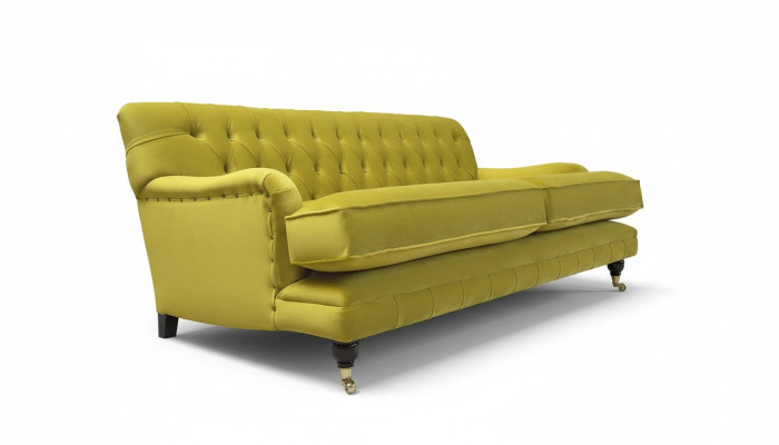 Chesterfield 3-seater design sofa couch upholstered sofas couches fabric three-seater
