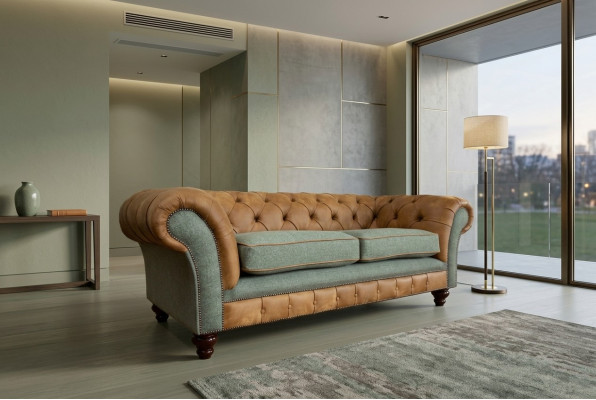 Designer sofa 3-seater couch upholstery sofas fabric living room textile couch