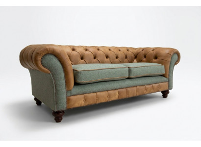 Designer sofa 3-seater couch upholstery sofas fabric living room textile couch