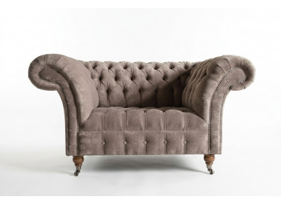 Chesterfield Armchair TV Couch 1-Seater Sofa Fabric Upholstery New Textile Couches