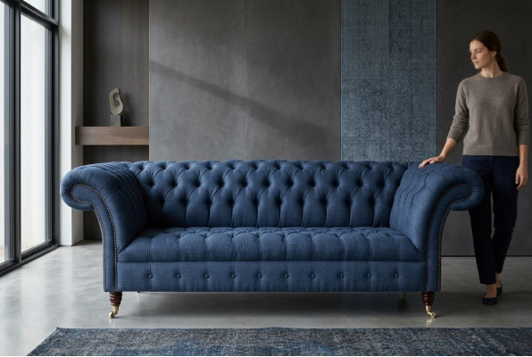 Chesterfield couch seating textile fabric couches sofas sofa upholstery velvet 3 seater