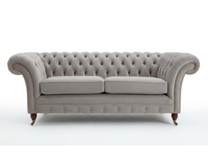 Chesterfield Couch Sofa Upholstered 3-Seater Couches Seat Suite Sofas White New