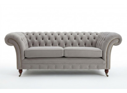 Chesterfield Couch Sofa Upholstered 3-Seater Couches Seat Suite Sofas White New
