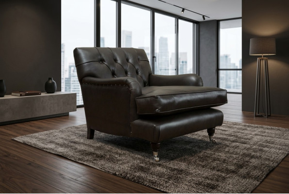 Chesterfield Design Sofa Armchair Couch Upholstery Luxury Textile Sofas 1-Seater #299