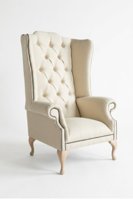 Chesterfield wingback armchair single-seater sofa couch upholstery velvet leather fabric relax new