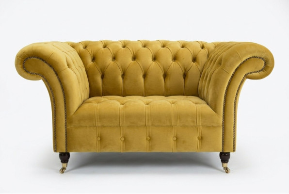 Chesterfield armchair seat textile fabric faux leather leather couch upholstery single seater
