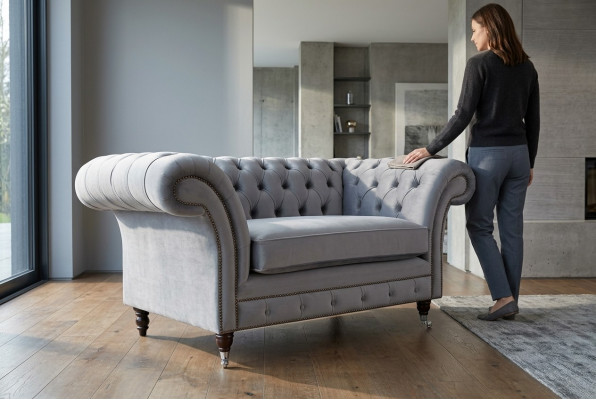 Chesterfield Sofa Couch Upholstered Suite 1.5-Seater Sofas Classic Single-Seater