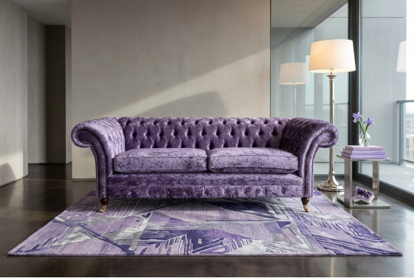 Lila Chesterfield Three-Seater Chesterfield Luxury 3-Seat Sofa