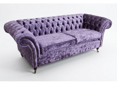 Lila Chesterfield Three-Seater Chesterfield Luxury 3-Seat Sofa